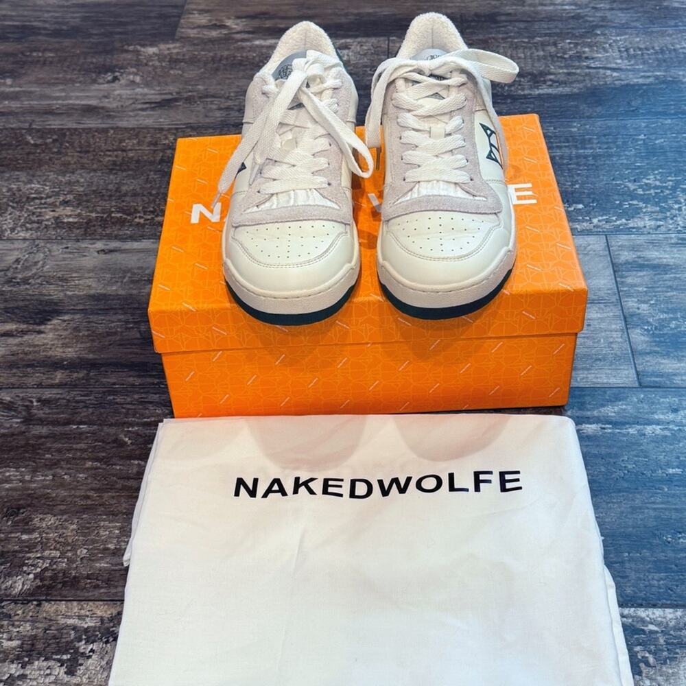 Naked Wolfe Ravenn‎ Forrest Green Leather Sneakers Womens Size 10 NIB - Picture 3 of 15